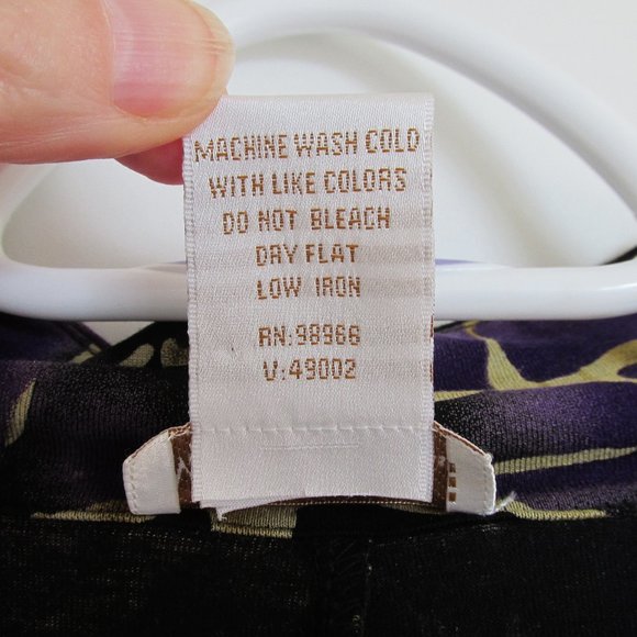 Monroe & Main Purple Animal Print Tie Belt Pockets - Picture 8 of 8